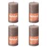 Bolsius Rustic Pillar Candles Shine 4 pcs 130x68 mm Rustic Taupe Colour rustic taupe Size 130 x 68 mm Quantity in Package 4 