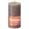 Bolsius Rustic Pillar Candles Shine 4 pcs - Taupe 130x68 mm