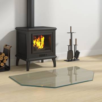 Fireplace Glass Plate Hexagon 80x50 cm - Durable & Stylish