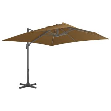 Cantilever Umbrella 300x300 cm Taupe - UV Protective Shade