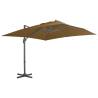 Cantilever Umbrella with Aluminium Pole 300x300 cm Taupe Colour taupe Size 300 x 300 cm Quantity in Package 1 Model 8 aluminium ribs 