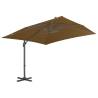 Cantilever Umbrella 300x300 cm Taupe - UV Protective Shade