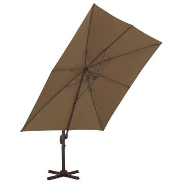 Cantilever Umbrella 300x300 cm Taupe - UV Protective Shade