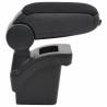 Car Armrest Black 16x30x(40-50) cm - Durable ABS Storage