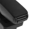 Car Armrest Black 16x30x(40-50) cm - Durable ABS Storage