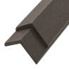 5 pcs Decking Angle Trims WPC 170 cm Dark Brown | HipoMarket