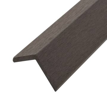 5 pcs Decking Angle Trims WPC 170 cm Dark Brown | HipoMarket