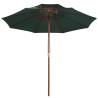 Double Decker Parasol 270x270 cm - Elegant Green Canopy