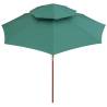 Double Decker Parasol 270x270 cm - Elegant Green Canopy