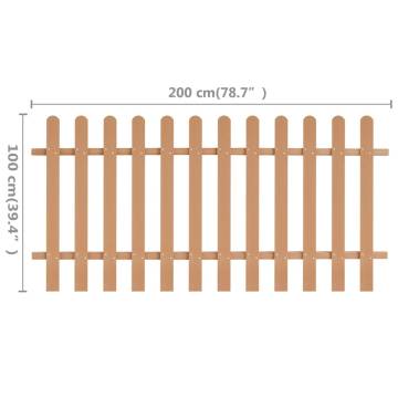 Picket Fence WPC 200x100 cm | Durable Garden Barrier