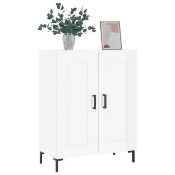 Stylish High Gloss White Sideboard - 69.5x34x90 cm