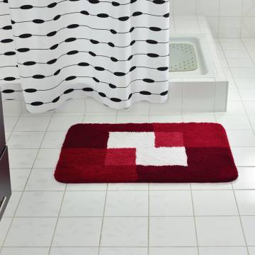 RIDDER Bathroom Rug Coins 60x90cm Red - Soft & Stylish