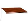 Manual Retractable Awning 500x300 cm - Orange & Brown