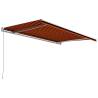 Manual Retractable Awning 500x300 cm - Orange & Brown