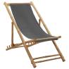 Deck Chair Bamboo and Canvas Dark Grey Colour dark grey Quantity in Package 1 Number of 