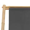 Bamboo & Canvas Deck Chair - Dark Grey | HipoMarket