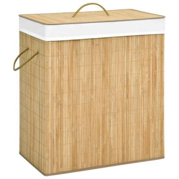 Bamboo Laundry Basket 100L - Stylish & Functional Storage