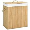 Bamboo Laundry Basket 100 L Colour light brown Size 52 x 32 x 62.5 cm Quantity in Package 1 