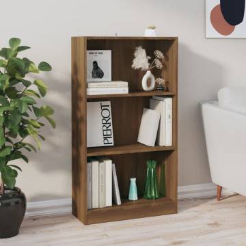 Brown Oak Book Cabinet | Stylish & Functional 60x24x109 cm