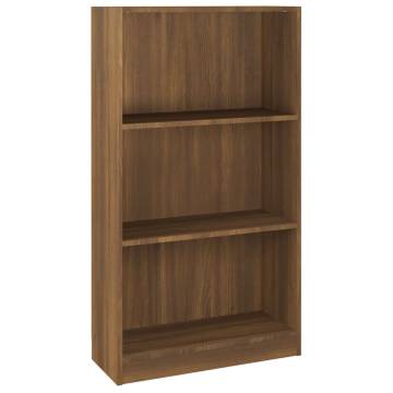 Brown Oak Book Cabinet | Stylish & Functional 60x24x109 cm