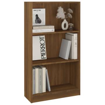 Brown Oak Book Cabinet | Stylish & Functional 60x24x109 cm