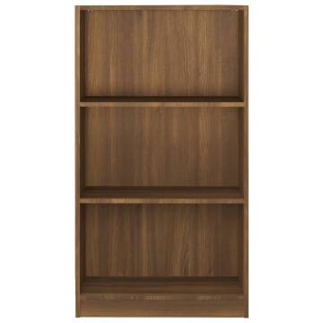 Brown Oak Book Cabinet | Stylish & Functional 60x24x109 cm