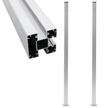 Durable Aluminium Fence Posts - 185 cm (2 pcs) | HipoMarket