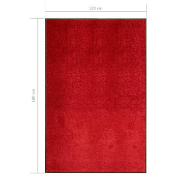 Washable Red Doormat 120x180 cm for Indoor/Outdoor Use | HipoMarket