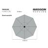 Madison Parasol Flores Luxe 300 cm Round Ecru - Durable & Stylish