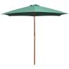 Parasol 270x270 cm Wooden Pole Green Colour green Quantity in Package 1 