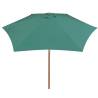 Parasol 270x270 cm Wooden Pole Green - Stylish Garden Shade