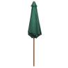 Parasol 270x270 cm Wooden Pole Green - Stylish Garden Shade