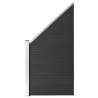 Fence Panel WPC 95x(105-180) cm Black Colour black Quantity in Package 1 Model 1 slanted section 