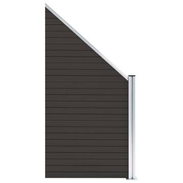 Durable WPC Fence Panel 95x(105-180) cm Black | Hipomarket