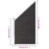 Durable WPC Fence Panel 95x(105-180) cm Black | Hipomarket