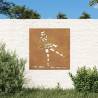 Stunning Corten Steel Ballet Dancer Garden Wall Decor - 55x55 cm