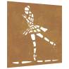 Stunning Corten Steel Ballet Dancer Garden Wall Decor - 55x55 cm