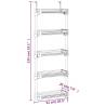 Door Organiser with 5 Shelves - Aluminium, Space-Saving Design