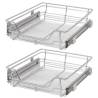 Pull-Out Wire Baskets 2 pcs Silver - Optimise Kitchen Storage