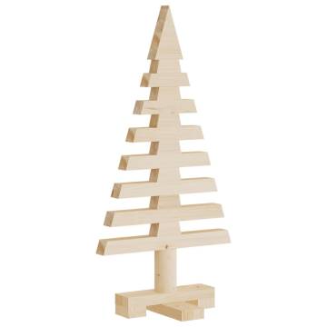 Wooden Christmas Tree - 60 cm Solid Pine Decoration