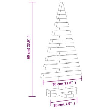 Wooden Christmas Tree - 60 cm Solid Pine Decoration