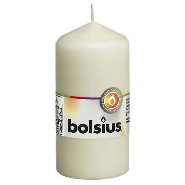 Bolsius Ivory Pillar Candles - 10 pcs | 120x58 mm