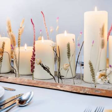 Bolsius Ivory Pillar Candles - 10 pcs | 120x58 mm