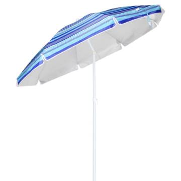 HI Beach Parasol 200 cm Blue Striped - UV Protection & Stylish