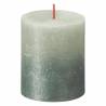 Bolsius Rustic Pillar Candles Sunset - 4 pcs Foggy Green & Blue