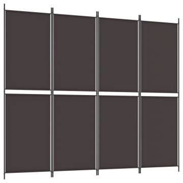 4-Panel Brown Room Divider 200x220 cm | Privacy & Style