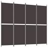 4-Panel Brown Room Divider 200x220 cm | Privacy & Style