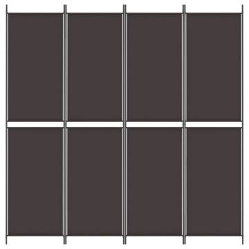 4-Panel Brown Room Divider 200x220 cm | Privacy & Style