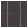 4-Panel Brown Room Divider 200x220 cm | Privacy & Style