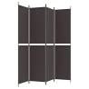 4-Panel Brown Room Divider 200x220 cm | Privacy & Style